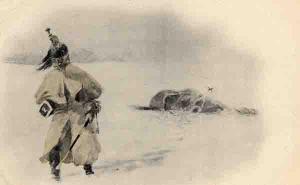 Retreat - Snow - rider leaving his horse behind
